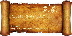 Pillis Győző névjegykártya