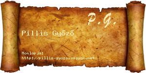 Pillis Győző névjegykártya