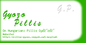 gyozo pillis business card
